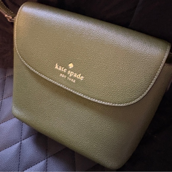 kate spade Handbags - kate spade Olive Green Pebbled Leather Crossbody Bag